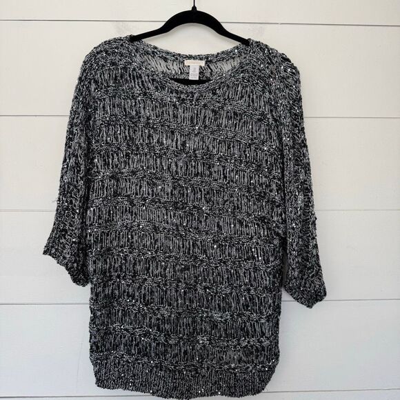 Chico's Sweaters - Chico’s Women’s 3 Grey Knit Open Sweater Pullover